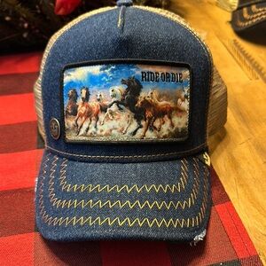 Goorin Bros. Denim 'Ride or Die' Trucker Hat